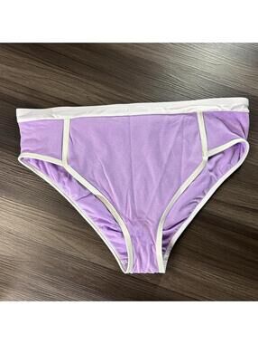 Kona Sol Terry Cloth Bikini Swim Bottom Plus Size 2X Purple Lavender NWOT